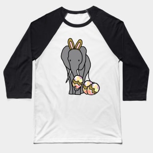 Funny Easter Bunny Ears on an Elephant Baseball T-Shirt